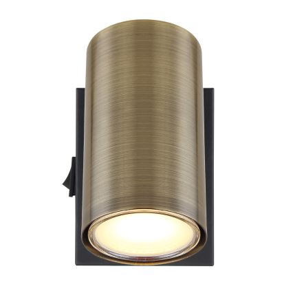Globo - Nástěnné bodové svítidlo 1xGU10/25W/230V černá/mosaz