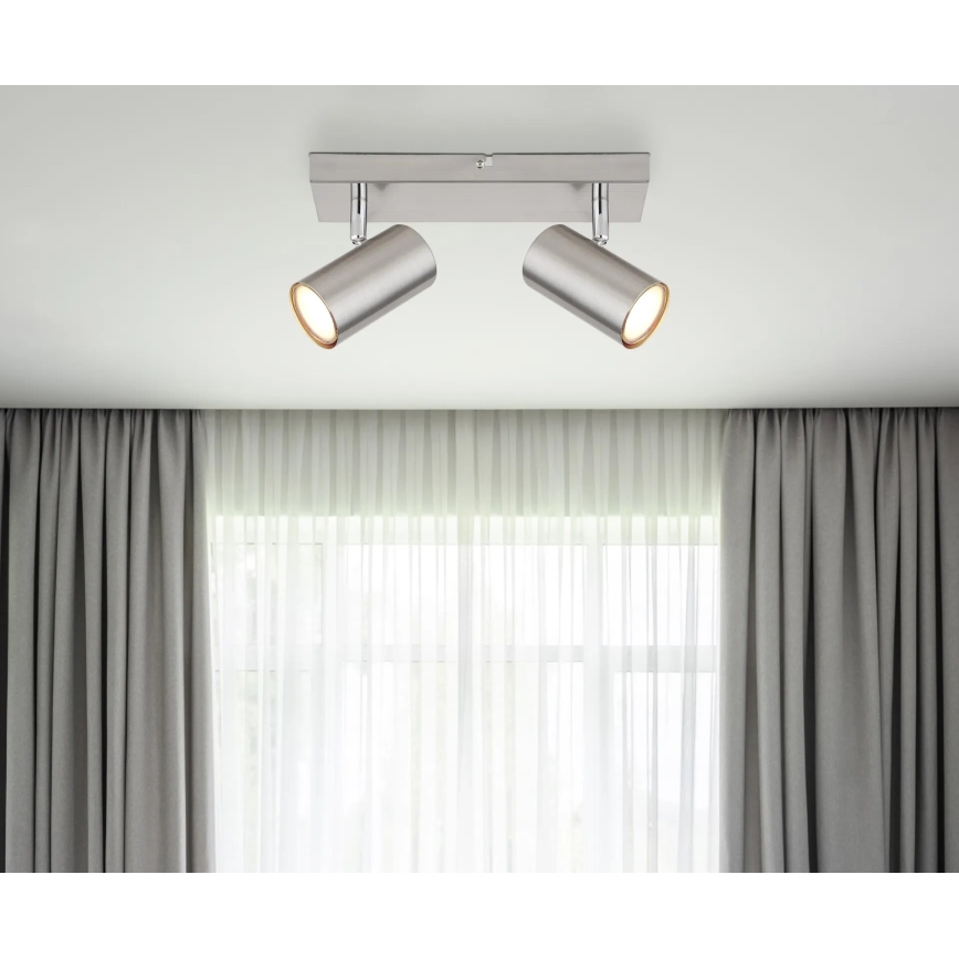 Globo - Bodové svítidlo 2xGU10/25W/230V matný chrom