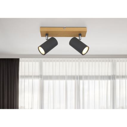 Globo - Bodové svítidlo 2xGU10/35W/230V hnědá/černá