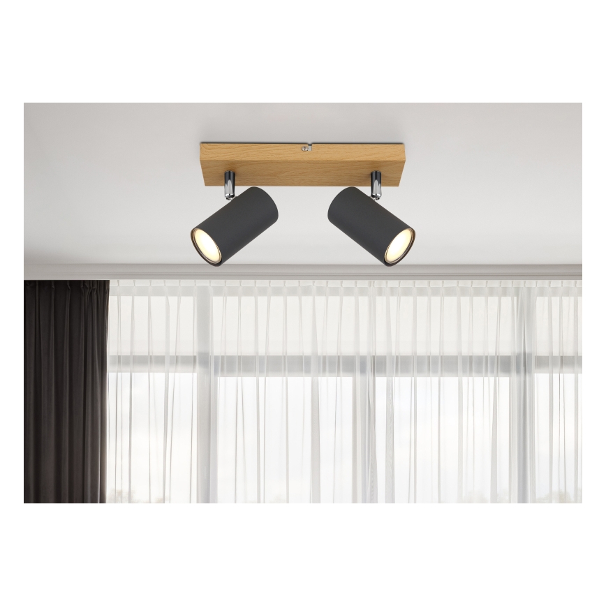 Globo - Bodové svítidlo 2xGU10/35W/230V hnědá/černá