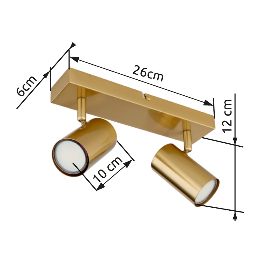 Globo - Bodové svítidlo 2xGU10/35W/230V zlatá