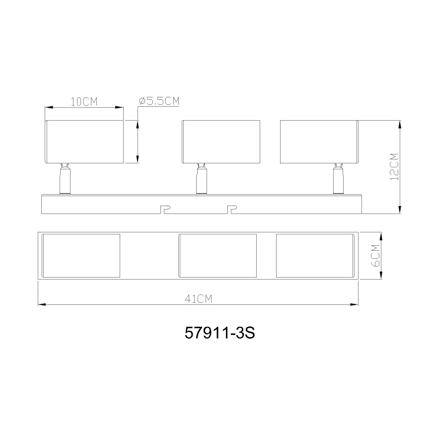 Globo - Bodové svítidlo 3xGU10/35W/230V