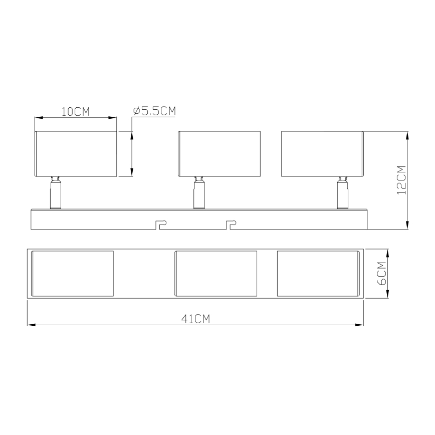 Globo - Bodové svítidlo 3xGU10/35W/230V bílá