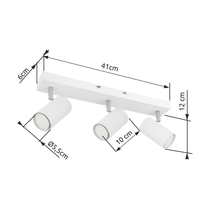 Globo - Bodové svítidlo 3xGU10/35W/230V bílá