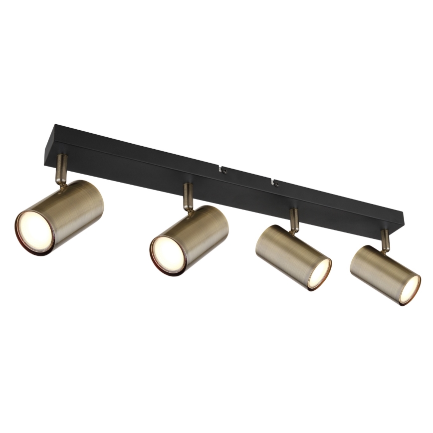 Globo - Bodové svítidlo 4xGU10/35W/230V černá/mosaz