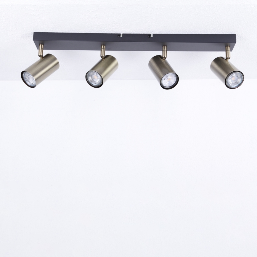 Globo - Bodové svítidlo 4xGU10/35W/230V černá/mosaz