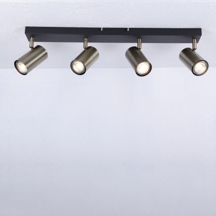 Globo - Bodové svítidlo 4xGU10/35W/230V černá/mosaz