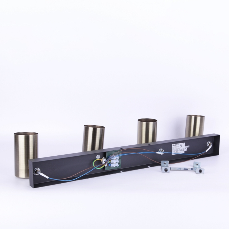 Globo - Bodové svítidlo 4xGU10/35W/230V černá/mosaz