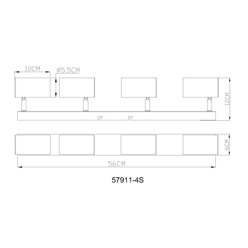 Globo - Bodové svítidlo 4xGU10/35W/230V