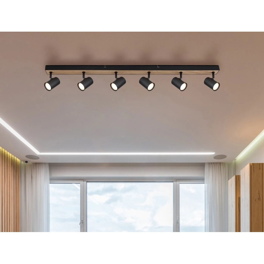 Globo - Bodové svítidlo 6xGU10/35W/230V černá/hnědá
