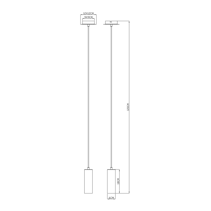 Globo - Lustr na lanku 1xGU10/35W/230V černá