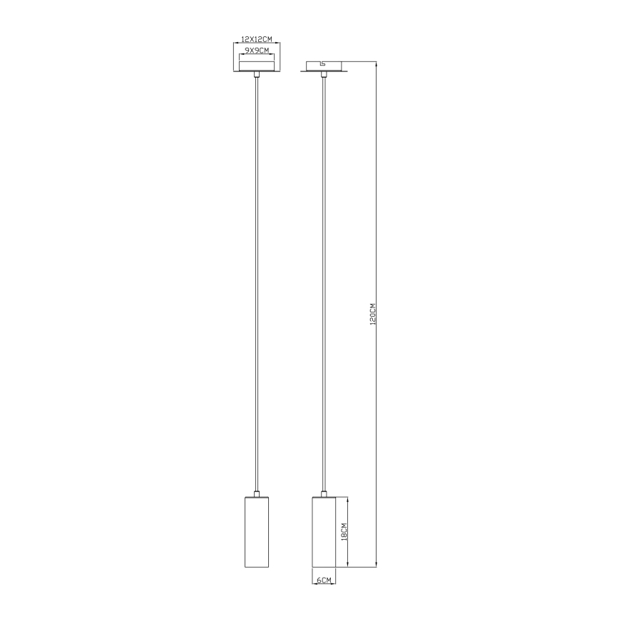 Globo - Lustr na lanku 1xGU10/35W/230V šedá/hnědá