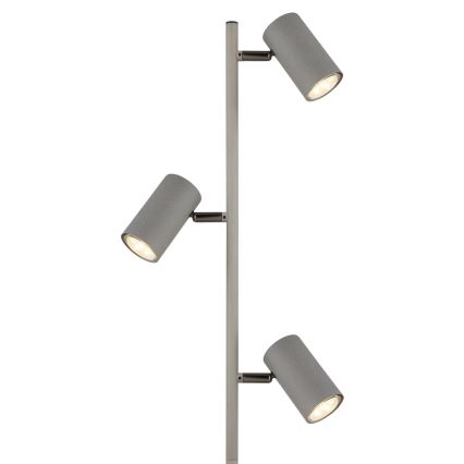 Globo - Stojací lampa 3xGU10/5W/230V šedá