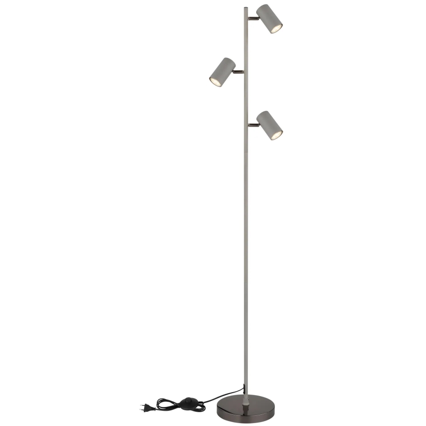 Globo - Stojací lampa 3xGU10/5W/230V šedá