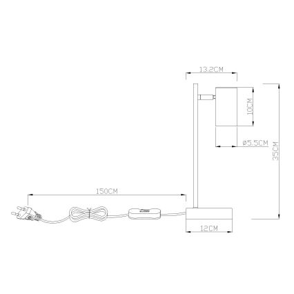 Globo - Stolní lampa 1xGU10/5W/230V oranžová
