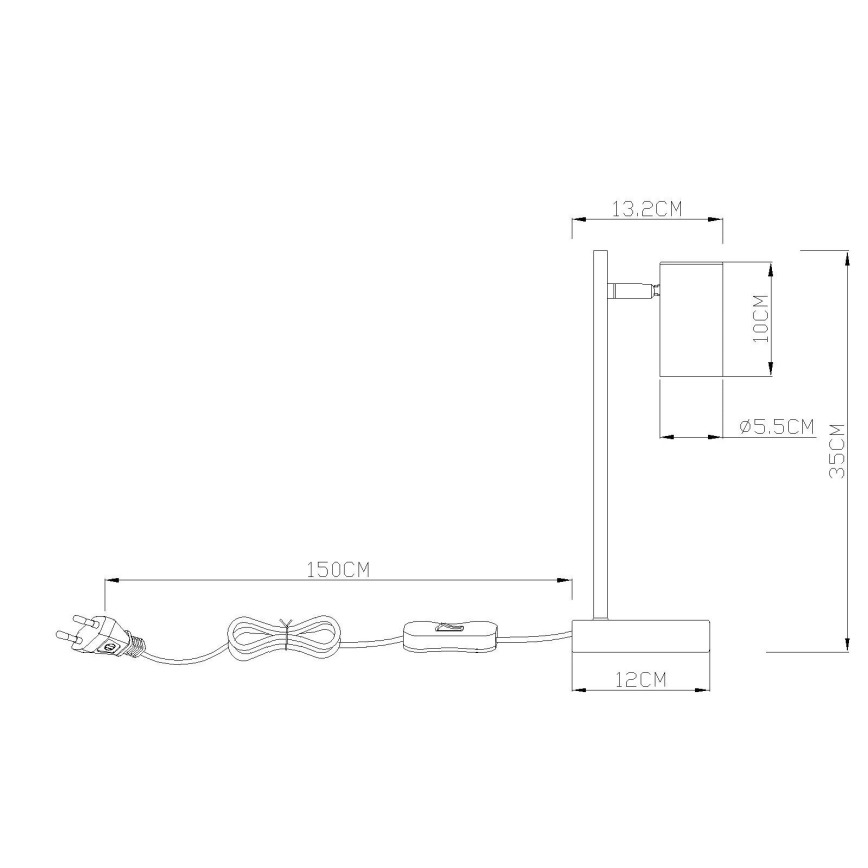 Globo - Stolní lampa 1xGU10/5W/230V šedá/antracit