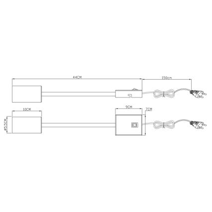 Globo - Flexibilní nástěnná lampa 1xGU10/25W/230V černá/matný chrom