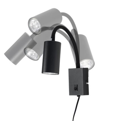 Globo - Flexibilní nástěnná lampa 1xGU10/25W/230V černá