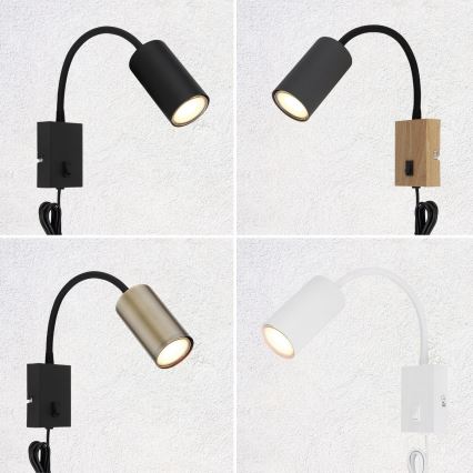 Globo - Flexibilní nástěnná lampa 1xGU10/25W/230V černá