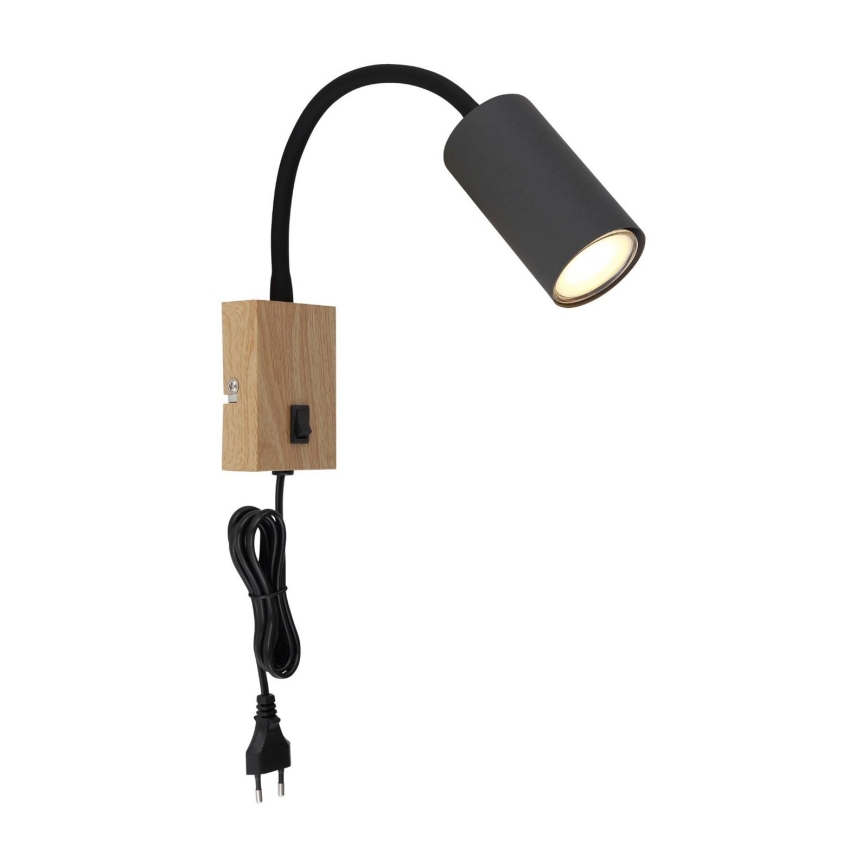 Globo - Flexibilní nástěnná lampa 1xGU10/25W/230V šedá/hnědá