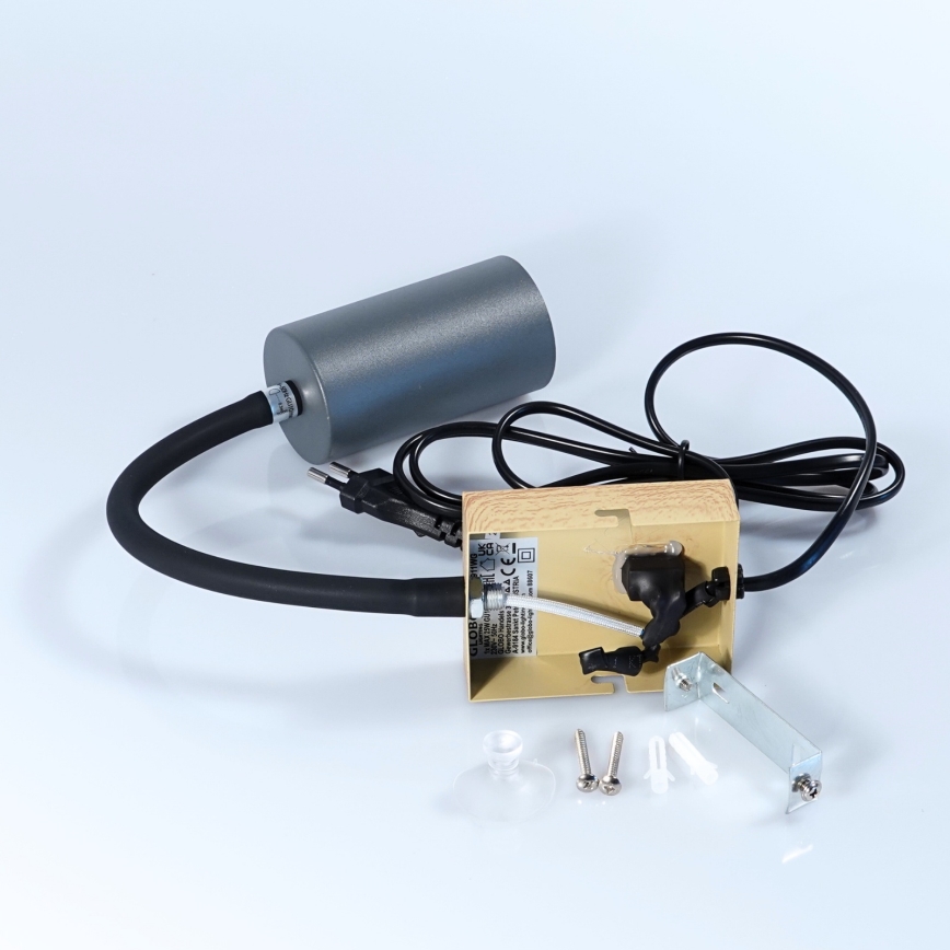 Globo - Flexibilní nástěnná lampa 1xGU10/25W/230V šedá/hnědá