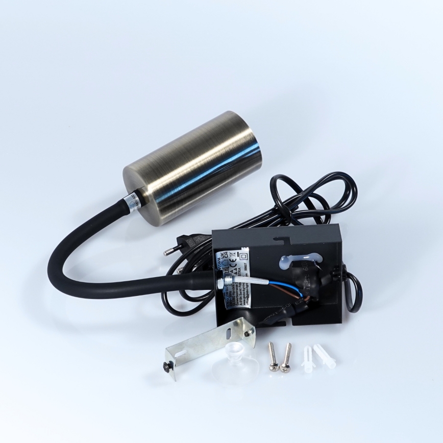 Globo - Flexibilní nástěnná lampa 1xGU10/25W/230V černá/mosaz