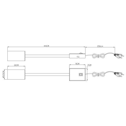 Globo - Flexibilní nástěnná lampa 1xGU10/25W/230V černá/mosaz