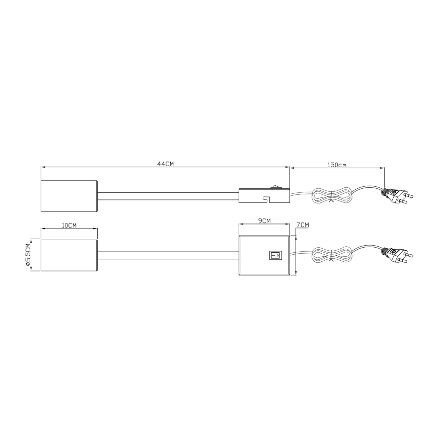 Globo - Flexibilní nástěnná lampa 1xGU10/25W/230V černá/mosaz