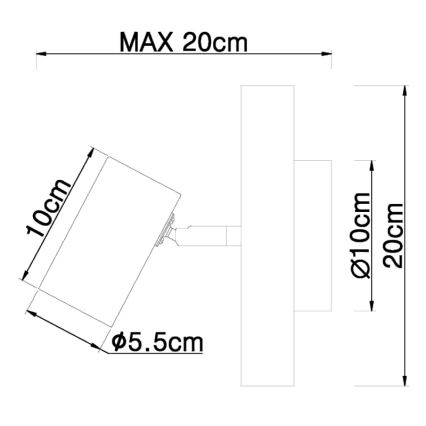 Globo - Nástěnné bodové svítidlo 1xGU10/5W/230V dřevo/kov