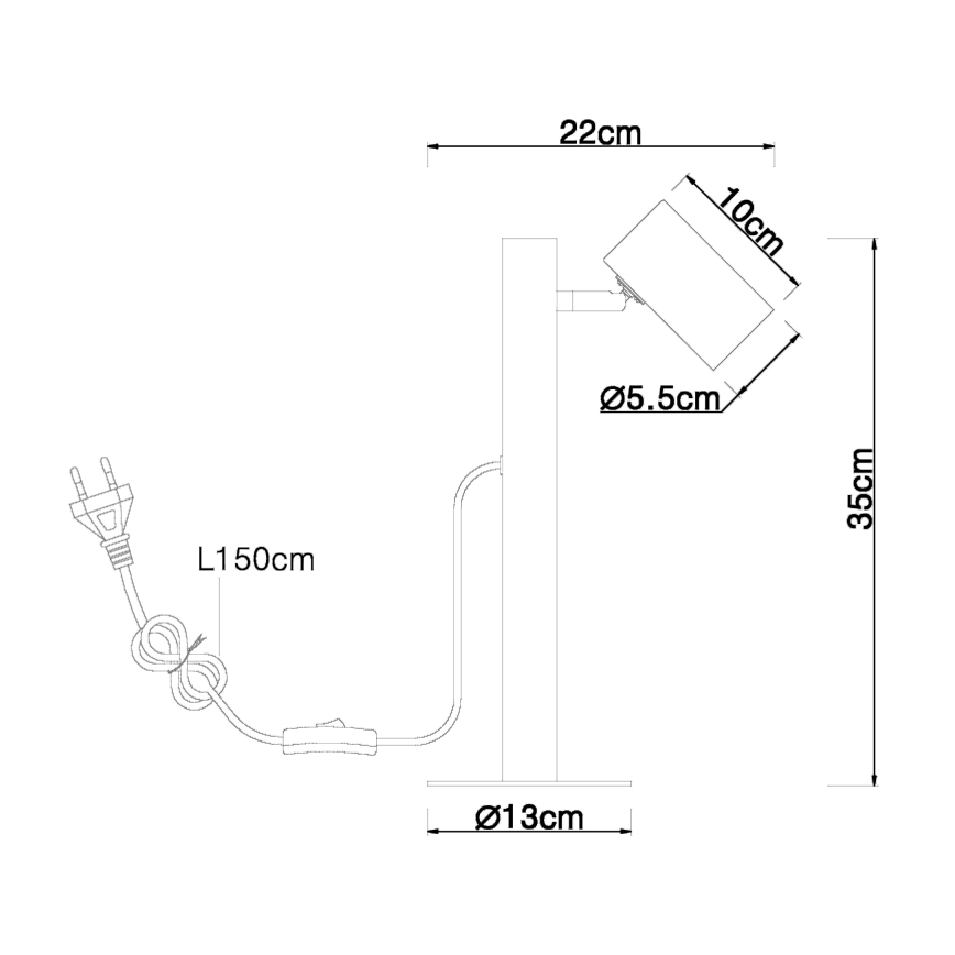 Globo - Stolní lampa 1xGU10/5W/230V dřevo/kov