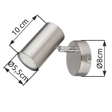 Globo - Nástěnné bodové svítidlo 1xGU10/25W/230V matný chrom