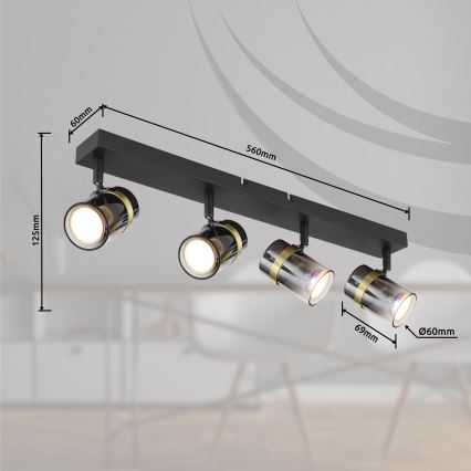 Globo - Bodové svítidlo 4xGU10/8W/230V