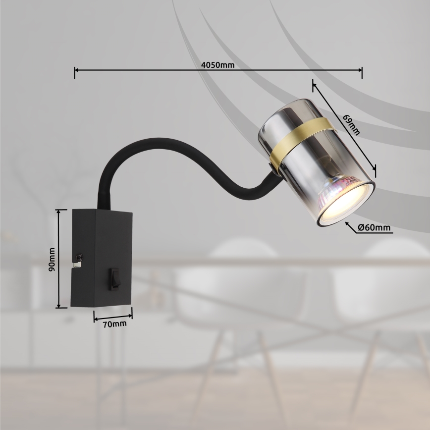 Globo - Flexibilní lampička 1xGU10/8W/230V