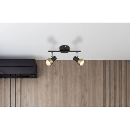 Globo - Bodové svítidlo  2xGU10/25W/230V černá/zlatá