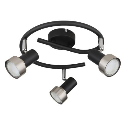 Globo - Bodové svítidlo  3xGU10/25W/230V černá/stříbrná