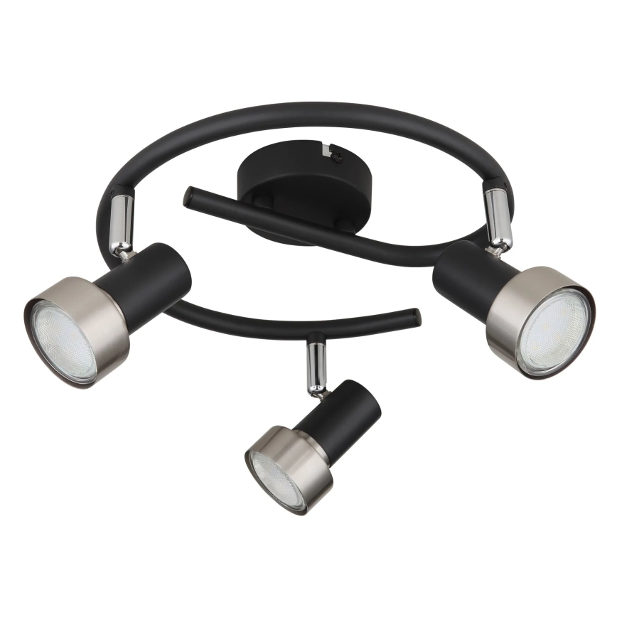 Globo - Bodové svítidlo  3xGU10/25W/230V černá/stříbrná