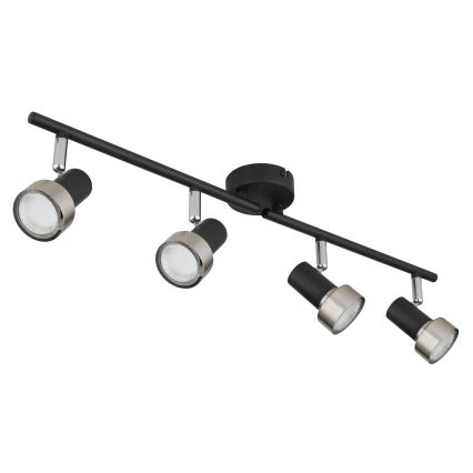 Globo - Bodové svítidlo  4xGU10/25W/230V černá/stříbrná