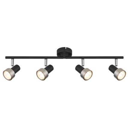 Globo - Bodové svítidlo  4xGU10/25W/230V černá/stříbrná