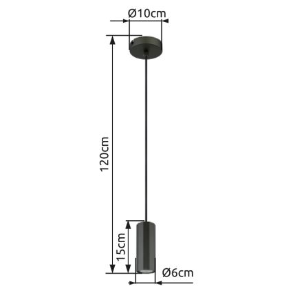 Globo - Lustr na lanku 1xGU10/25W/230V černá