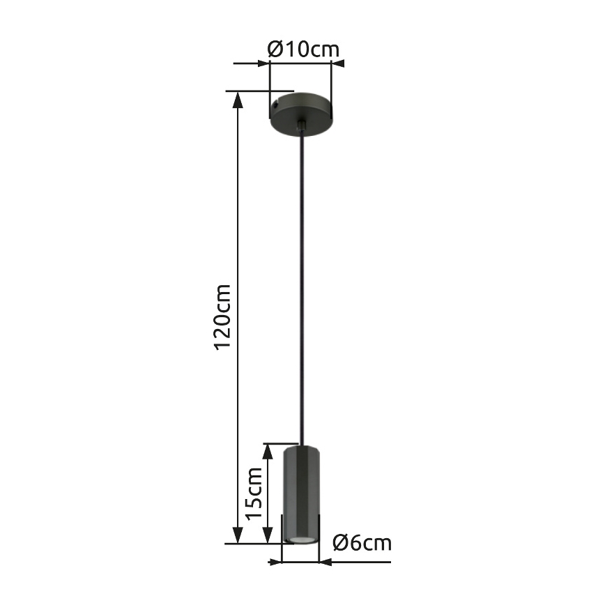 Globo - Lustr na lanku 1xGU10/25W/230V černá