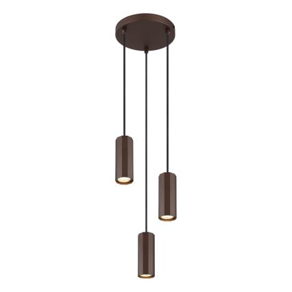Globo - Lustr na lanku 3xGU10/25W/230V hnědá