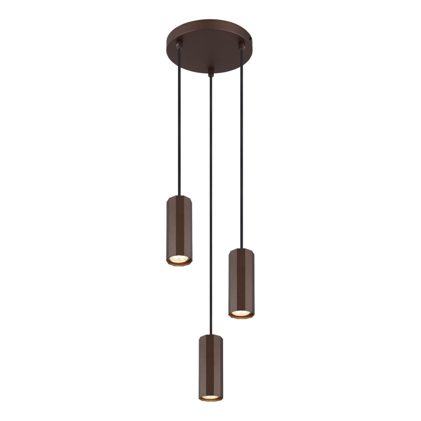 Globo - Lustr na lanku 3xGU10/25W/230V hnědá