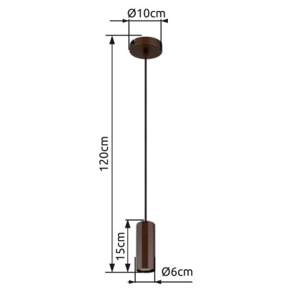 Globo - Lustr na lanku 1xGU10/25W/230V hnědá