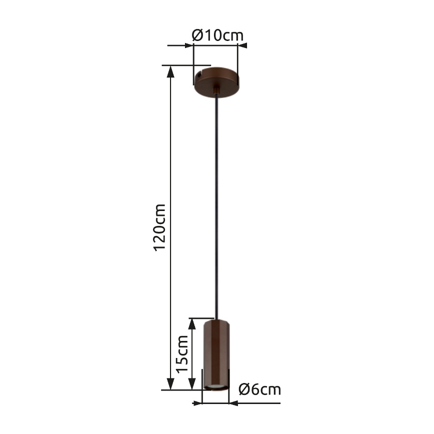 Globo - Lustr na lanku 1xGU10/25W/230V hnědá