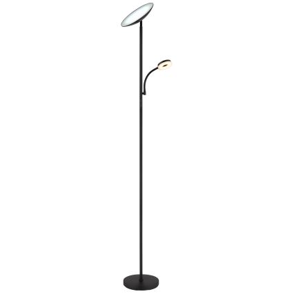 Globo - LED Stmívatelná stojací lampa LED/20W/230V+ LED/5W 3000/4000/6500K černá