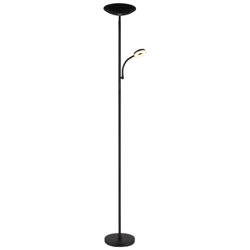 Globo - LED Stmívatelná stojací lampa LED/20W/230V+ LED/5W 3000/4000/6500K černá