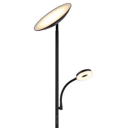 Globo - LED Stmívatelná stojací lampa LED/20W/230V+ LED/5W 3000/4000/6500K černá