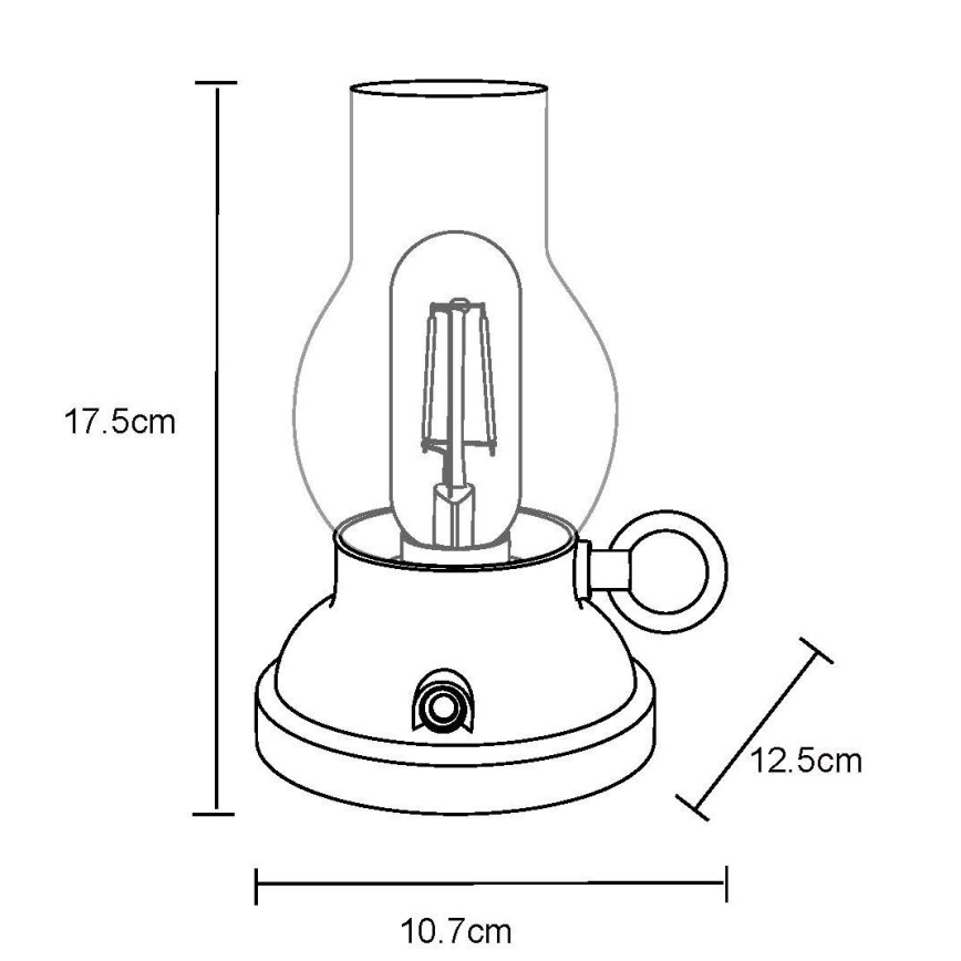 Globo - LED Stmívatelná nabíjecí dotyková stolní lampa LED/1W/3,7V 1200 mAh zelená