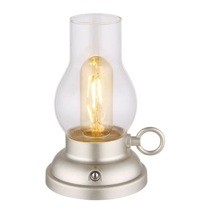 Globo - LED Stmívatelná nabíjecí dotyková stolní lampa LED/1W/3,7V 1200 mAh matný chrom
