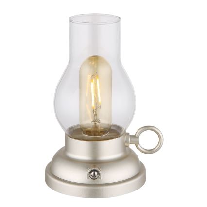 Globo - LED Stmívatelná nabíjecí dotyková stolní lampa LED/1W/3,7V 1200 mAh matný chrom